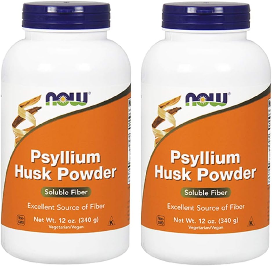 Nyní Potraviny Psylium Husk Powder, 12 Ounce (balení po 2)