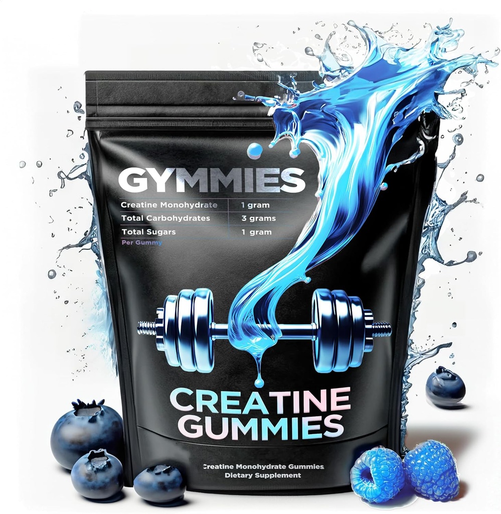 Tvorba monohydrát Žvýkačky - Svalový růst, Výkon, Vytrvalost - 5 Gram Creatine per Serving - Vegan, Non- GMO, Gluten- Free, Made in USA - 90ct (90 Počet, Sour Blue Raspberry)
