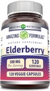 Úžasné doplňky Elderberry 124; 500 Mg Per Serving 124; 120 Veggie Kapsle 124; 10: 1 Koncentrát 124; Non- GMO 124; Gluten- Free 124; Made in USA
