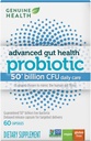 Genuine Health Probiotics, 50 miliard CFU, Denní péče, 15 Diverse Strains, Soy Free, Gluten Free, Vegan Delayed- uvolnění kapsle pro pokročilé Gut zdraví (60 Počet)
