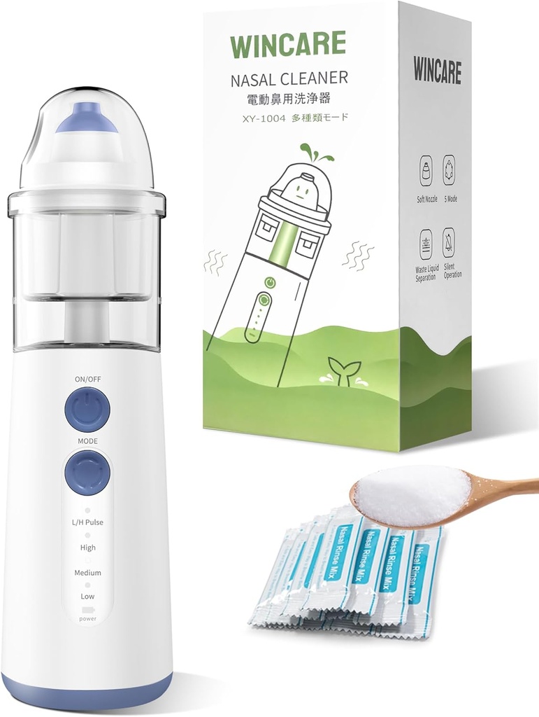 Nasal Péče o Sinus Relief Nose Cleaner, Sinus Rinse Kit s 10 solných balíčků, Přenosný Nasal zavlažovací systém pro děti a dospělé, Powered Sinus Cleaner Alternativy k Neti Pot Cotterblue