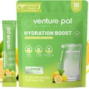 Venture Pal Sugar Free Electrolyte Powder Packets - Liquid Daily IV Drink Mix for Rapid Hydration & Party Recovery 124; 5 Vitamíny & 7 Electrolytes 124; Keto Friendly French 124; Non- GMO French 124; Certified Vegan French 124; 16 Sticks