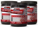 Mozek a paměť Booster - čistý GLUTAMINE prášek 4,500MG - Imunitní podpora, glutamin Powder dodatek, Energy Booster doplňky, l glutamin pre Workout, l glutamin Post Workout 3 Lahvička (900g)