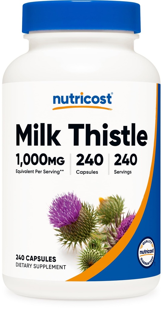 Nutricost Mléko Thistle Extract 240 Kapsle pro 240 Servings per Bottle - Vegan, GMO zdarma a gluten zdarma