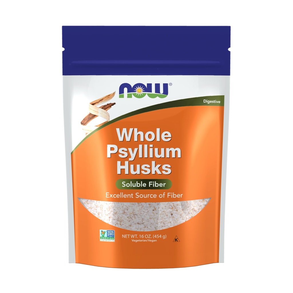 Nyní potraviny doplňky, celé Psylium Husks, non-GMO projekt ověřen, rozpustný fiber, 16-Ounce
