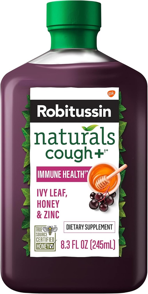 Robitussin Naturals Cough Plus Imunitní zdravotní dietní dodatek pro příležitostnou pomoc kašel a imunitní podporu - 8.3 Oz
