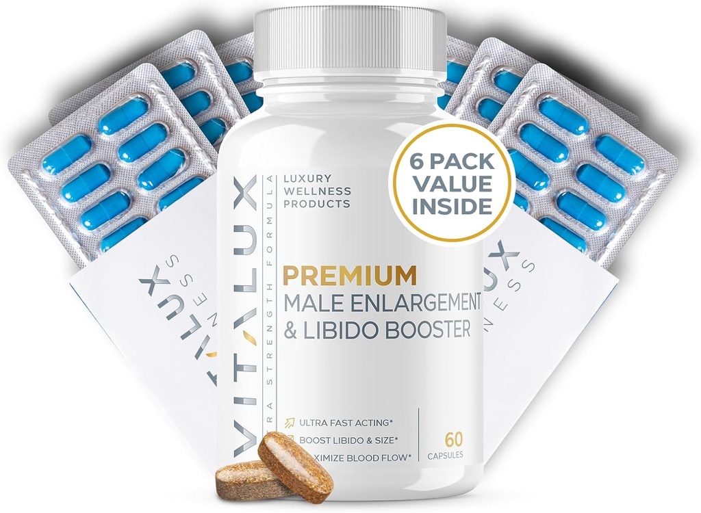 VITALUX 124; PHARMAN 124; # 1 Dávkování Premium Erection Support & Libido Booster PHARMAD 124; GARMAN 124; Fast- acting Blood Flow, Velikost a pevnost pro mužský Enhancement PHARMAL 124; L- Arginin + 18 Ingredients PHARMAD 124; 3. strana Testována + USA Made - 60 pilulky