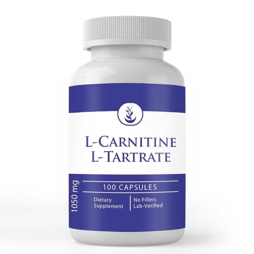 Čisté původní ingredience L- karnitin L- tartarát (100 kapslí) Vždy čisté, žádné přísady nebo plnidla, Laboratorní ověřené