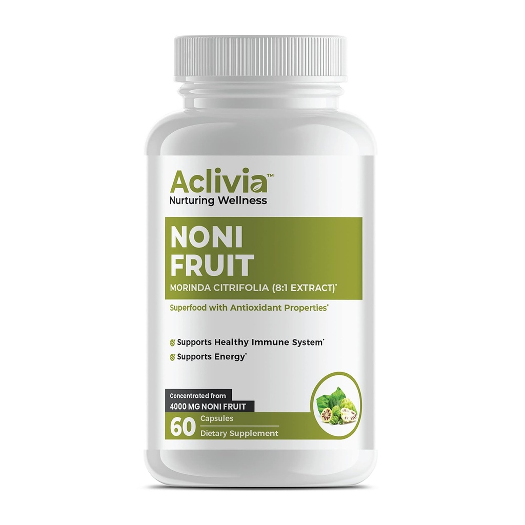 Organic Hawaiian Noni Fruit Capsules 4000 mg - Morinda Citrifolia Dodatek - Non- GMO, gluten- Free, USA Made, Žádné umělé přísady (60 Počet)