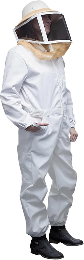 Mann Lake Deluxe Bee oblek, Beekeeping Gear s Zippered Square Veil, Durable 50 / 50 Cotton / Polyester Blend, Bee ochranný oblek, Profesionální Beekeeping oblek pro dospělé, velký