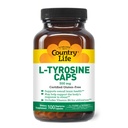 Country Life L-Tyrosin 500mg s vitaminem B6 dodatek - Certified gluten- Free, Vegetarian, Kosher, Zvyšuje zaměření a energii, Podporuje zdraví mozku, zlepšuje duševní jasnost, Non- GMO - 100 Kapsle