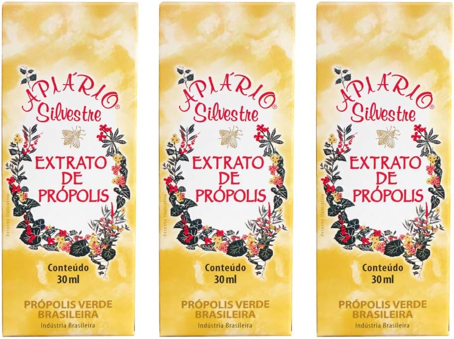 Oficiální distributor - 1 láhev Apiario Silvestre Brazilské zelené Bee Propolis tekuté cereální alkoholik extrakt 30 ml