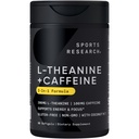 Sport Research L- Theanine dodatek s kofeinem a kokosem MCT Oil - Focured Energy, Alerness & Relaxation Without Drowsiness - 200mg L Theanine, 100mg Organic Caffeine - 60 Tekuté ponožky