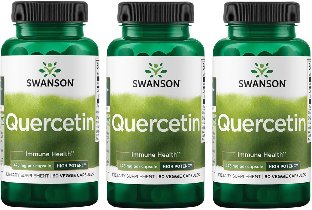 Swanson High Potency Quercetin - Antioxidant Defense - (60 Veggie Kapsle) 3 Pack