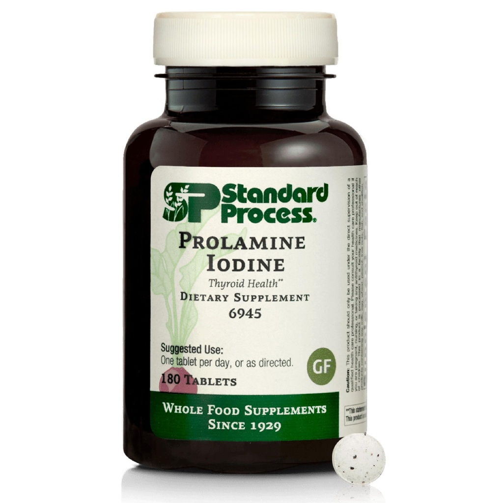Standardní proces Prolamin jód štítné žlázy doplněk stravy - Vegan, gluten-Free, Non-Dairy, & Non-Soy - Essential Endokrinní Podpora - 180 Tablety