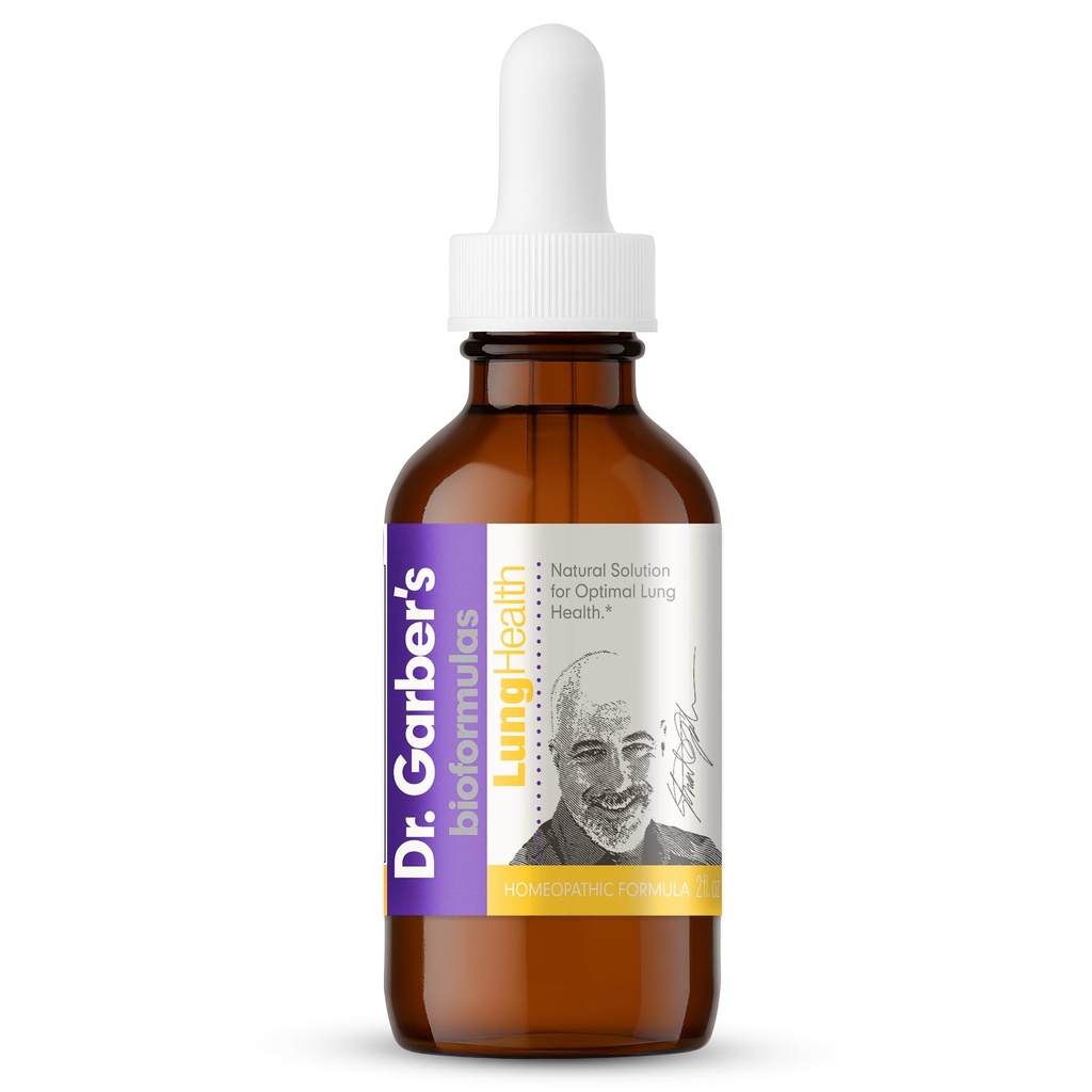 Dr. Garber 's Natural Solutions Lung Health Oral Drops - Gemmoterapie Liquid dodatek k ochraně a čištění plic, opravy poškozené Lung Tissue, Lung Health Support, Alergie & Asthma Relief - 60ml