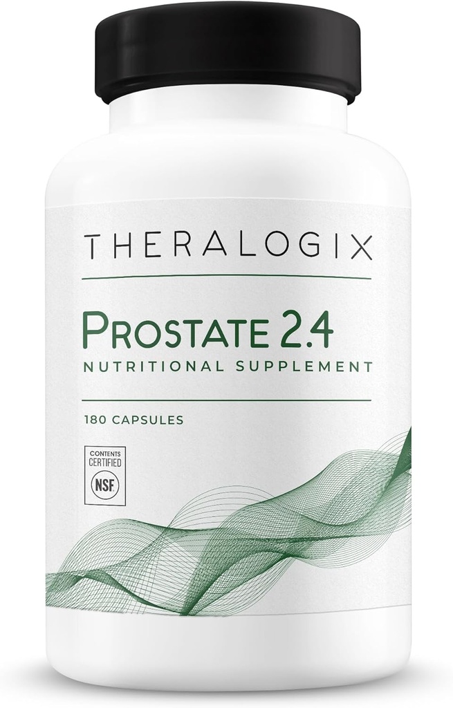 Theralogix Prostate 2.4 Nutriční dodatek - 90- denní zásobování - Prostata Zdraví pro muže - Podporuje zdravé prostatní tkáně - Lykopen, Vitamin D3, Selen & Vitamin E - NSF Certifikované - 180 Kapsle