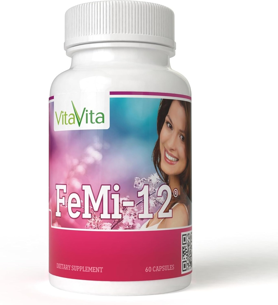 FeMi-12, Pomáhá zmírnit ženské měsíční období nepohodlí & podporuje normální menstruaci (60 Kapsle)