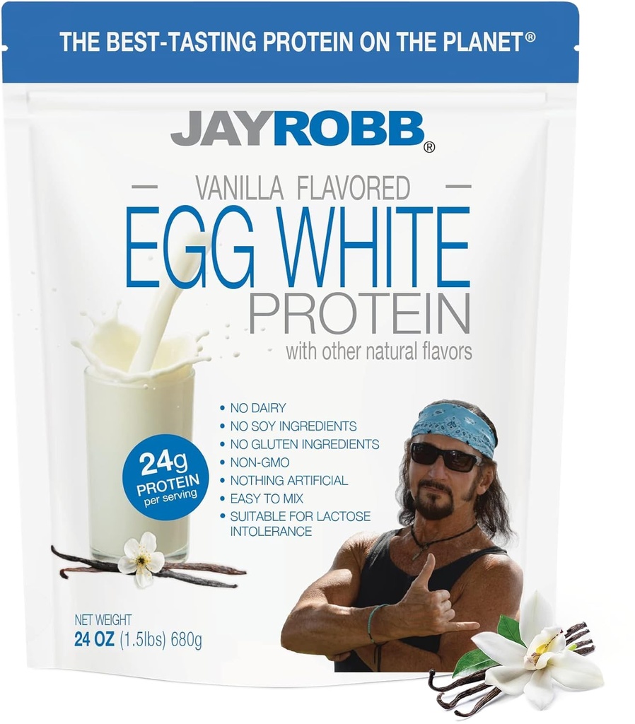 JAYROBB Vanilla Vejce White Protein 24 oz, 1,5 libra pytel
