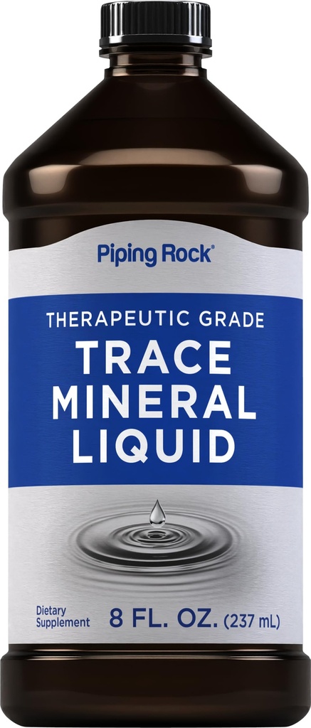 Piping Rock Trace Mineral Liquid CLAS124; 8 fl oz CLAS124; Terapeutický dodatek CLAS124; Non GMO, gluten zdarma