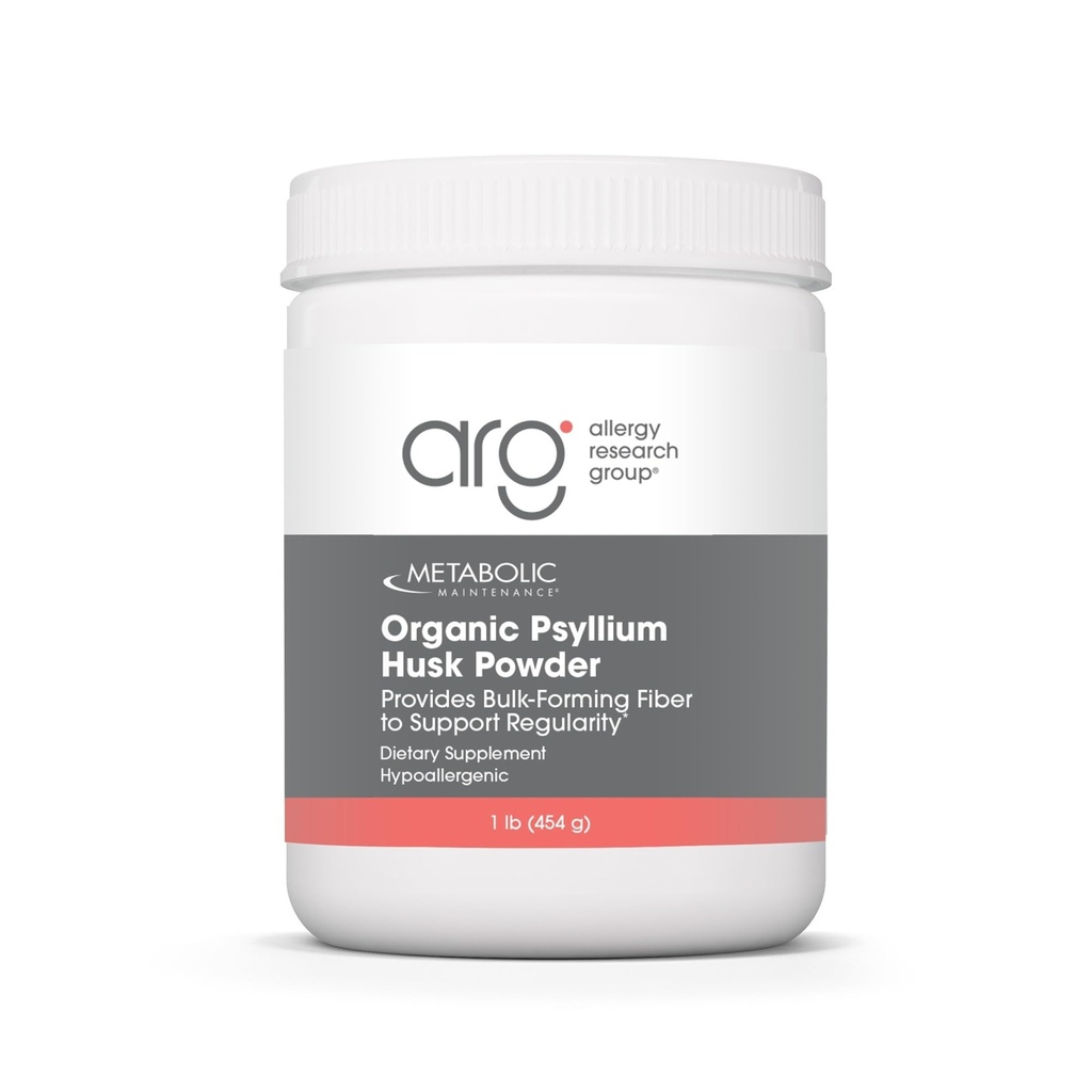 Metabolické Údržba Organic Psylium Husk Powder - Neochucené Psyllium- Husk Bulk Soluble Fiber Dodatek, Denní podpora pro stravení, Gut zdraví, Detox, No Fillers - 1 libra (150 Služeb)