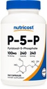 Nutricost P5P vitamin B6 dodatek 100mg, 240 Kapsle (Pyridoxal- 5-Fosfát) - Vegetarian Friendly, Non- GMO, gluten zdarma