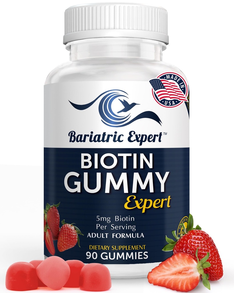 Bariatrický expert Biotin Vitamin - Fast- Melting Dietní dodatek pro dospělé po bariatrické chirurgii, 90 Počet