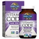 Zahrada života zinkové doplňky 30mg High potency surový zinek a vitamín C multiminerální doplněk, Vitaminový kód Vitamíny Stopy minerály & Probiotika pro zdraví a imunitní podporu, 60 Veganské kapsle