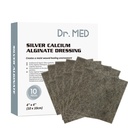 Dr. Med Silver vápník Alginate zranění Dressing 4 "x4" Záplaty, 10 Individuální balení vysoká absorbence Ag Alginate zranění bandáž, Non-Adhesive, Bezbolestný odstraňující gáza pro bedsore, Ulcers, kožní abrasions