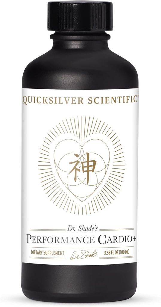 Quicksilver Scientific Performance Cardio + - Bylinný dodatek k podpoře krevního oběhu a zdraví mozku - Kardiovaskulární dodatek s Hawthorn Berry + He Shou Wu + Ginseng Extract (3.38 oz)