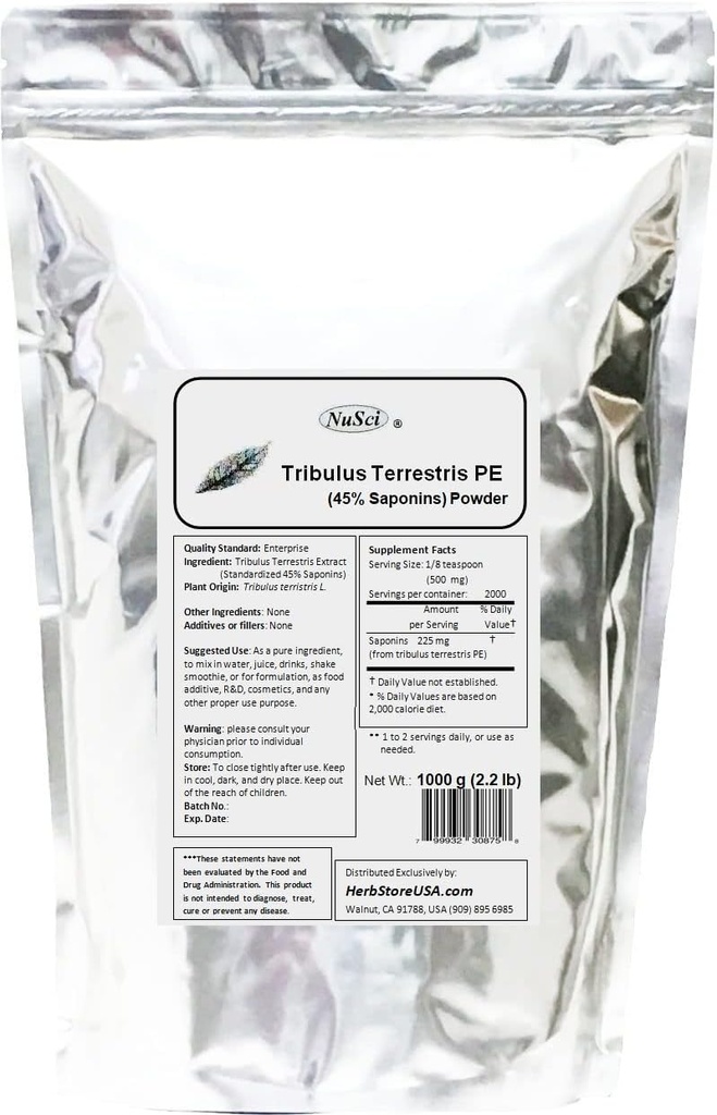 Tribulus Terrestris Extract Powder Pure (1000 gramů)