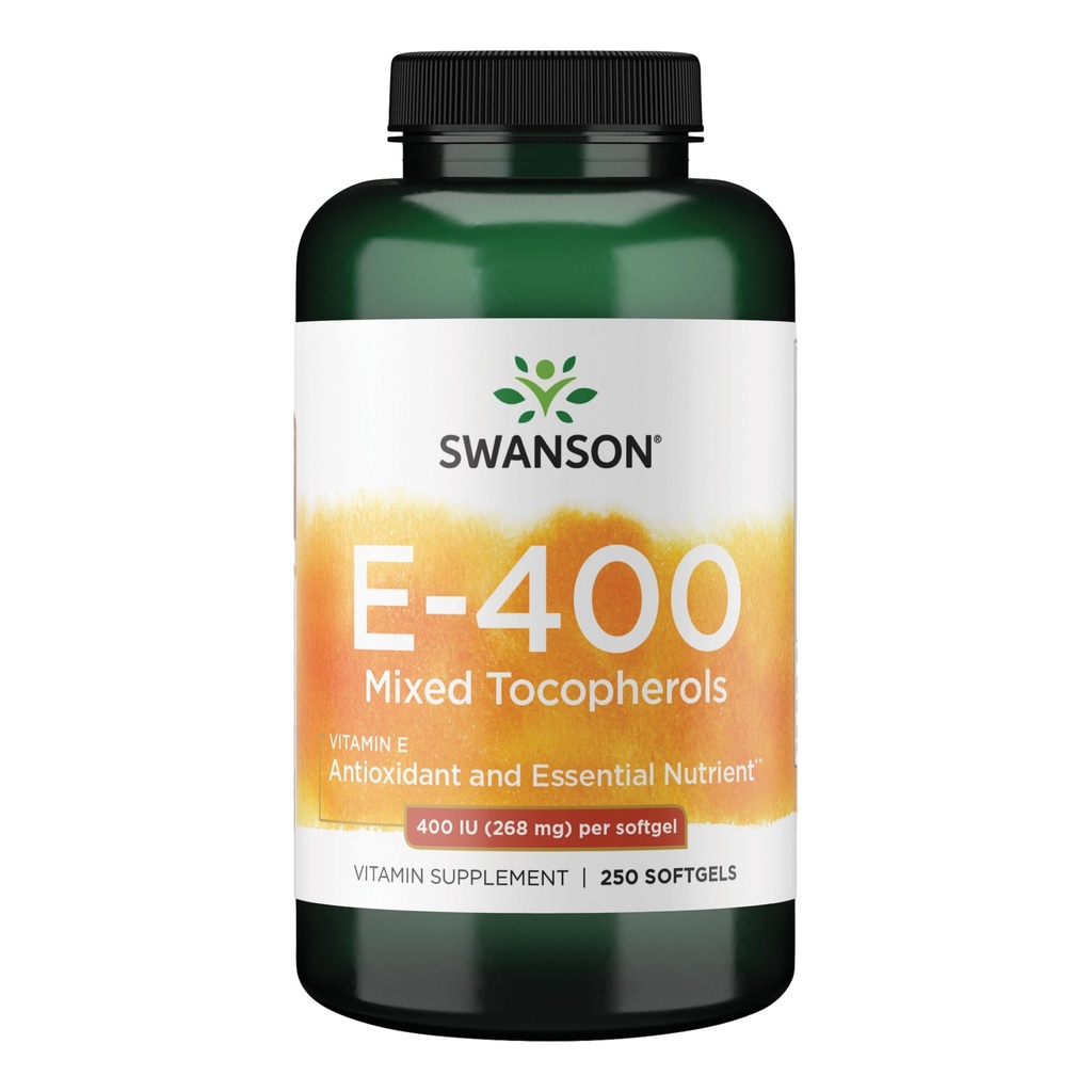 Swanson Vitamin E Smíšené Tokoferoly 400 Iu (268 miligramů) 250 Sgels