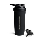 Smartshake Reforce Stainless Steel Shaker Lahvička - Neizolovaný Unisex Gym Lahvička 124; Metal Shaker Lahvičky - 900 ml LAHVIČKA 124; 30 oz - Leakproof Screw-On Lid - DEHP & BPA zdarma (Black)