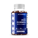Vitamatic Iron Gummies dodatek pro ženy a muže - 20mg Serving - 60 Vegan Gummies - Great Ochutnávání Iron Gummy Vitamíny s vitamínem C (60 Počet balení 1)
