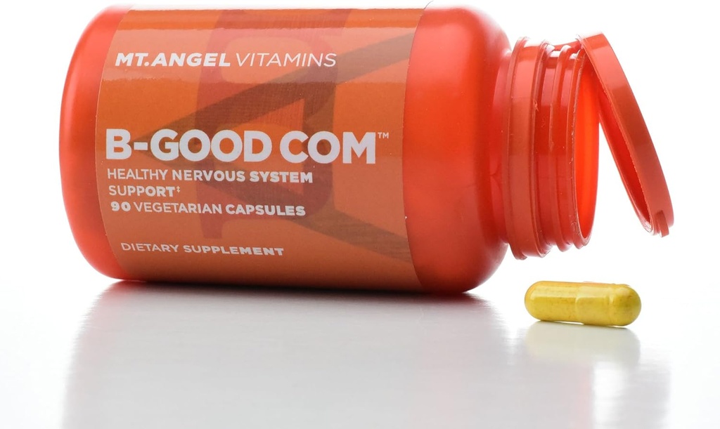 Mt. Angel Vitamíny - Bgood Com (vitamin B Complex), Podpora zdravého nervového systému (60 Vegetariánských kapslí)