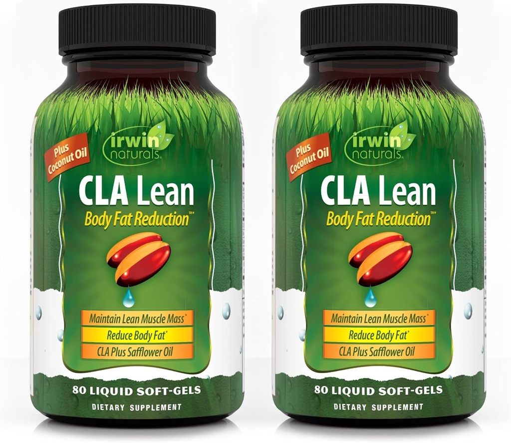 Irwin Naturals CLA Lean Body Fat Reduction - Pomáhá snížit tělesný tuk a zvýšit svalovou tónu - 80 Liquid Soft- Gels (Balení po 2)