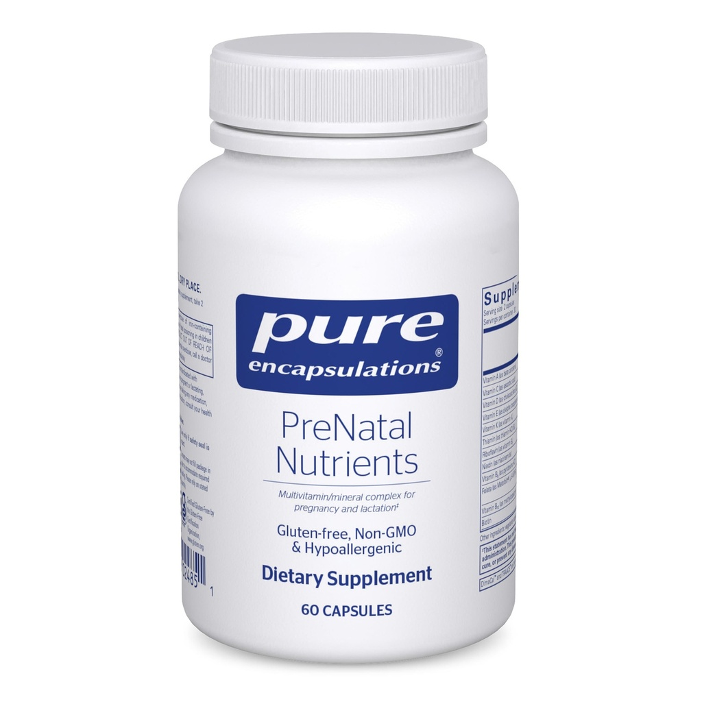Čisté enkapsulace PreNatal Nutrients - pro těhotenství a kojení - AIDS Energy & DNA Development * - s folátem, Choline & Iron - Gluten Free & Non- GMO - 60 Kapsle
