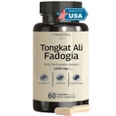 Tongkat Ali Fadogia Agrestis - 1200mg, Enhanced with Nitric Oxide Booster Supplement, Longjack Tongkat Ali for Men, * USA Made and Tested *, 60 Kapsle