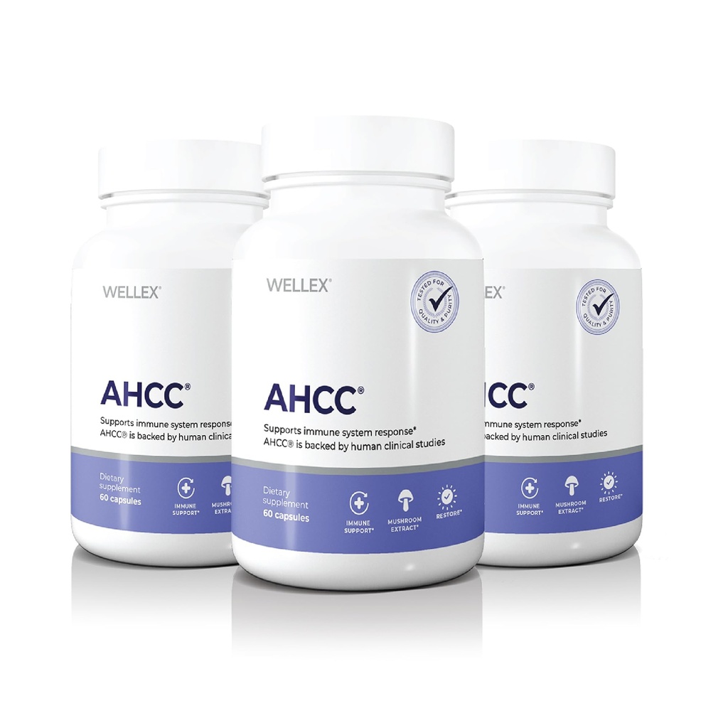 AHCC dodatek - Maximální síla - Přírodní imunitní podpůrný extrakt - Udržuje přirozenou aktivitu zabijáckých buněk - 20 + Human Research Studies - 60 Veggie Kapsle (1 balení)