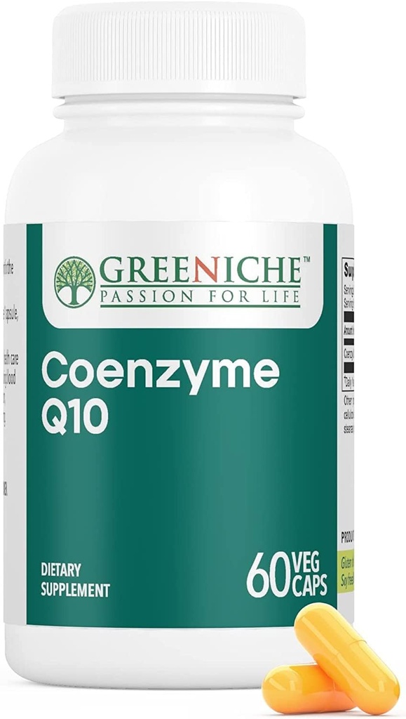 Greeniche Coenzym Q10, 60 Caps, High Absorption Coq10, Vegan, bez gluten