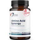 Design pro zdraví Amin Acid Synergy - Vegetarian Essential Amino Acids Dodatek s BCAA, Alfa-Ketoglutarát, Methionin + B6 (P-5-P) - Podpora pro atletiky + svaly (120 Kapsle)