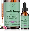 GREENLIONS Lymfatické odvodňovací kapky - 10- in-1 Lymfatické čisticí doplněk w / Echinacea, Cleavers & Burdock Root - Imunitation Support, Cleanse & Detox - Advanced Absorpce, Non- GMO (1 fl oz, 2 Pack)