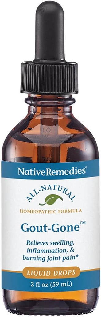 Native Remedies Gout- Gone - Přírodní homeopatická formule pro kloubní otoky, zarudnutí a nepohodlí dna - 59 ml