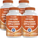 5- in-1 Ceylon Skořice Kapsle 2355mg - Ceylon Skořice a jablečný ocet Kapsle - Kurkuma a Panax Ginseng - Skořice doplňky s bioperínem (120ct, balení po 4)