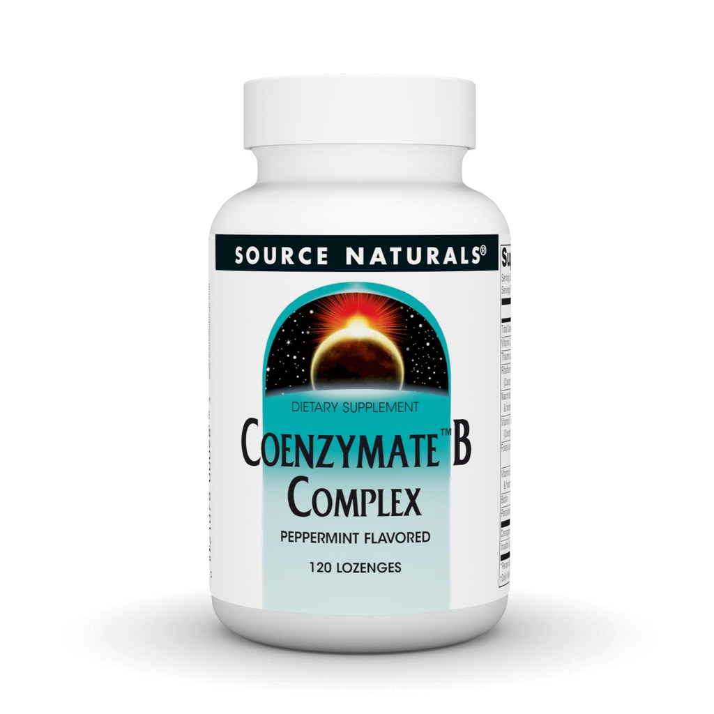 Zdroj Naturals Coenzymate B Complex - mátové aroma, které taví v ústech - B Vitamíny - 120 Lozengů