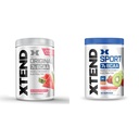 XTEND Original BCAA Powder Watermeloun Explosion & Sport BCAA Powder Strawberry Kiwi Splash - Electrolyte Powder for Recovery & Hydration with Amino Acids - 30 Servings