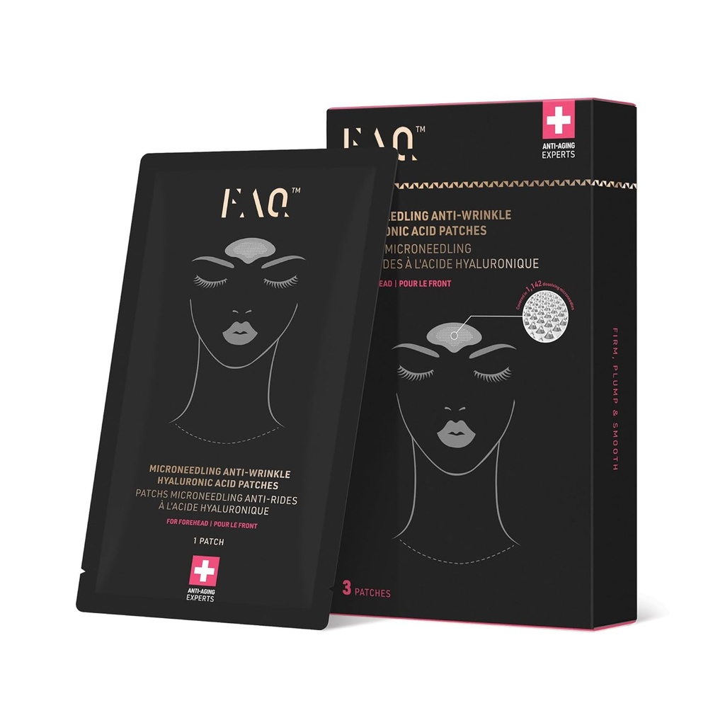 FAQ Hyaluronic Acid Patches For Forehead - Forehead Patches - Travel -přátelský péče o pleť - 3 ks.