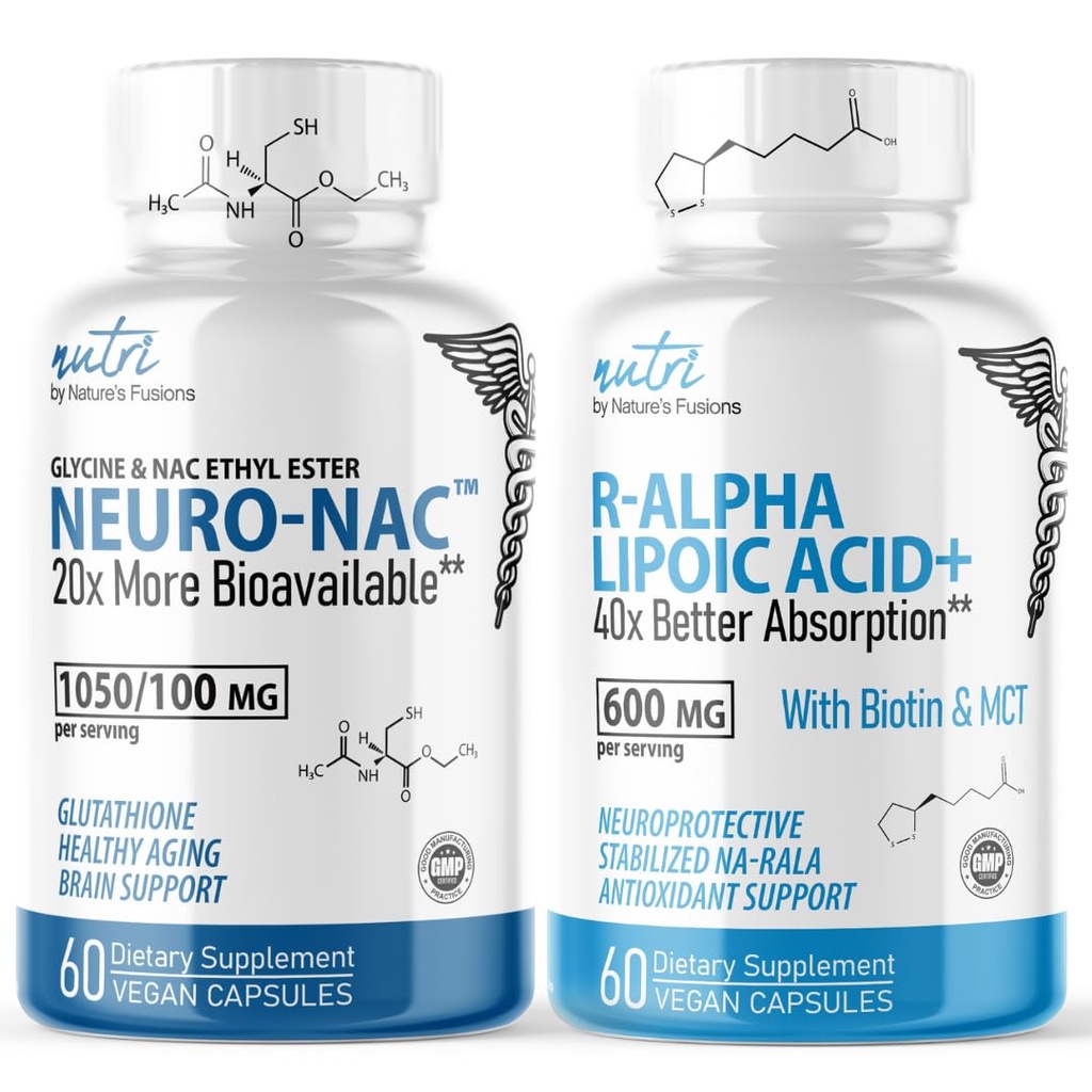 Nature 's Fusies Neuro Nac (NAC Ethyl Ester) & R Alpha Lipoic Acid 600mg (60ct)