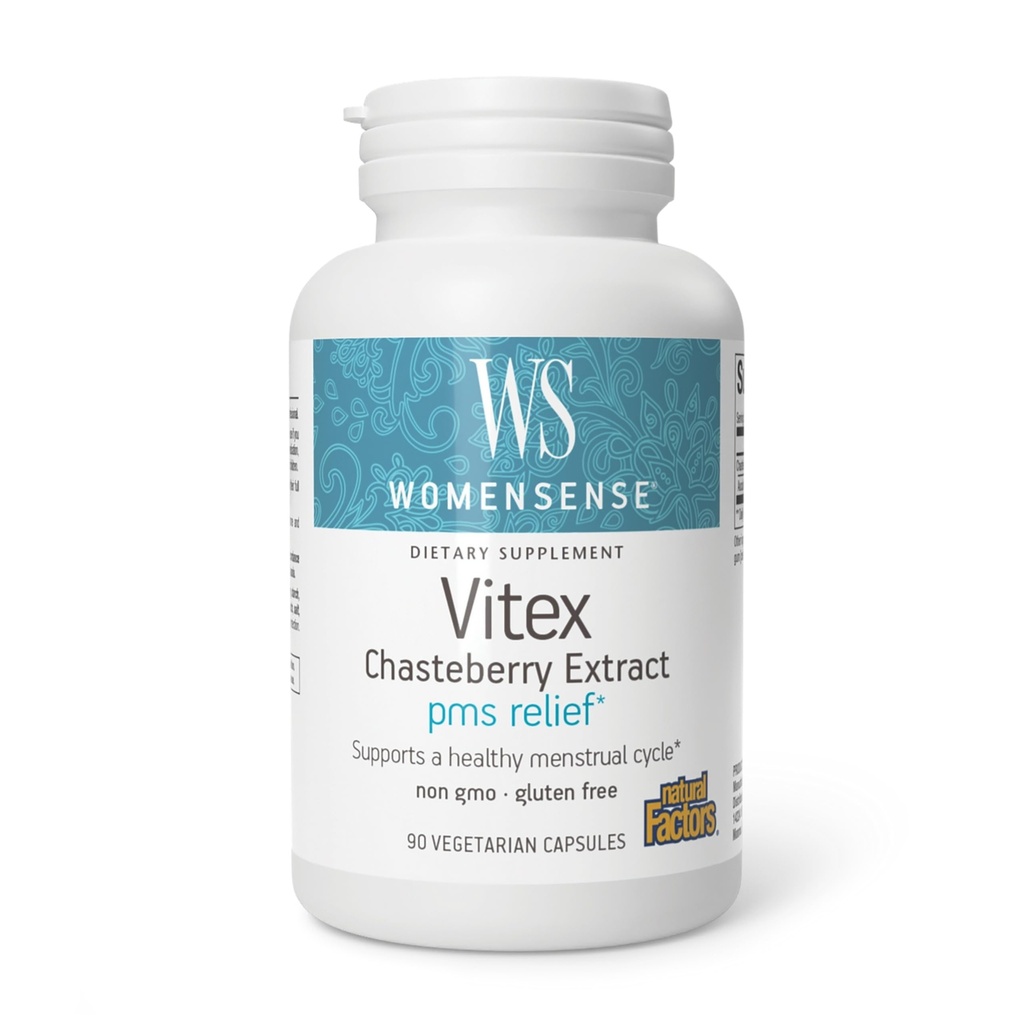 WomenSense podle přírodních faktorů, Vitex Chasteberry Extract, Pomáhá Sooth příznaky PMS a Menopauza, 90 kapslí (90 porcí)