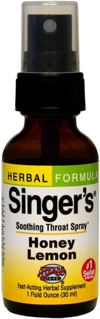 Byliny Etc. Singer 's Saving Grace Honey Lemon - Bylinné Remedy for throat Comfort - Soothing, Hydrating Support with Licorice - Alcohol- Based - 1 fl oz (75 Servings)
